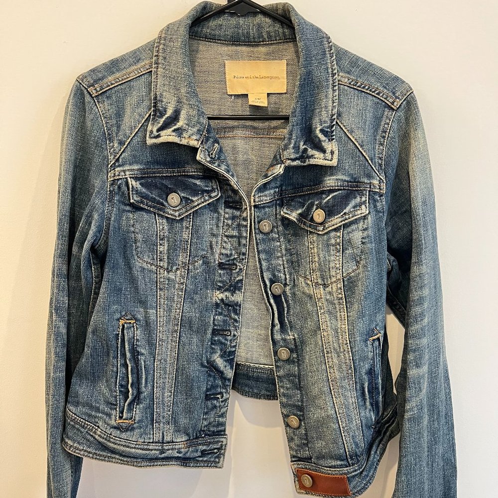 Pilcro and the Letter Press Denim Jacket with Leather Detailing